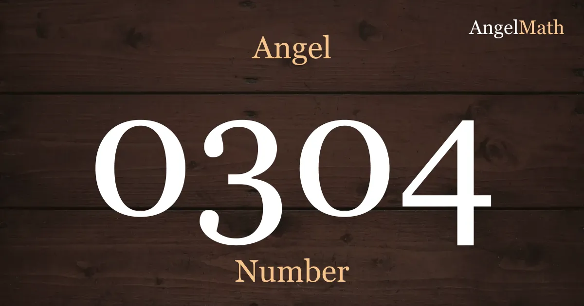 0304 Angel Number meaning