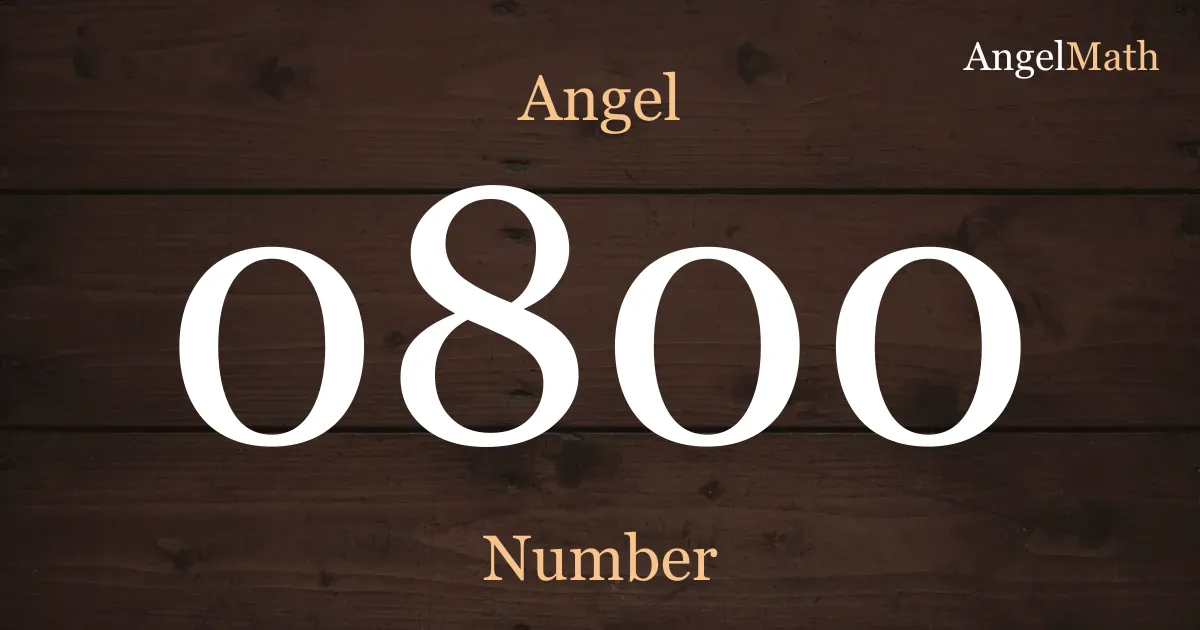 0800 Angel Number meaning