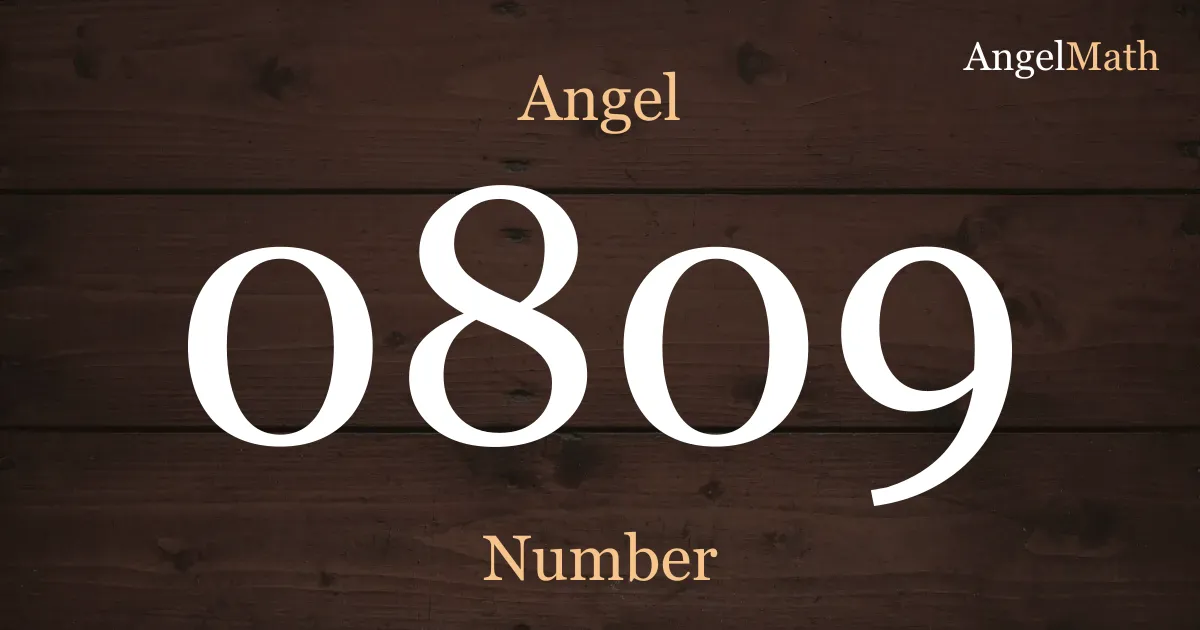 0809 Angel Number meaning